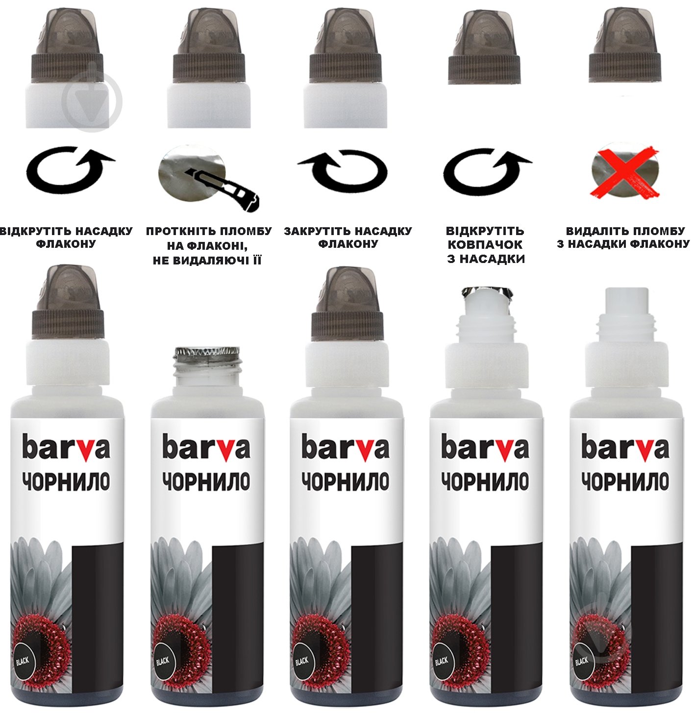 Чорнило Barva Canon GI-40 PGBK спеціальне 100 мл (CGI40-837-1K) чорний - фото 4