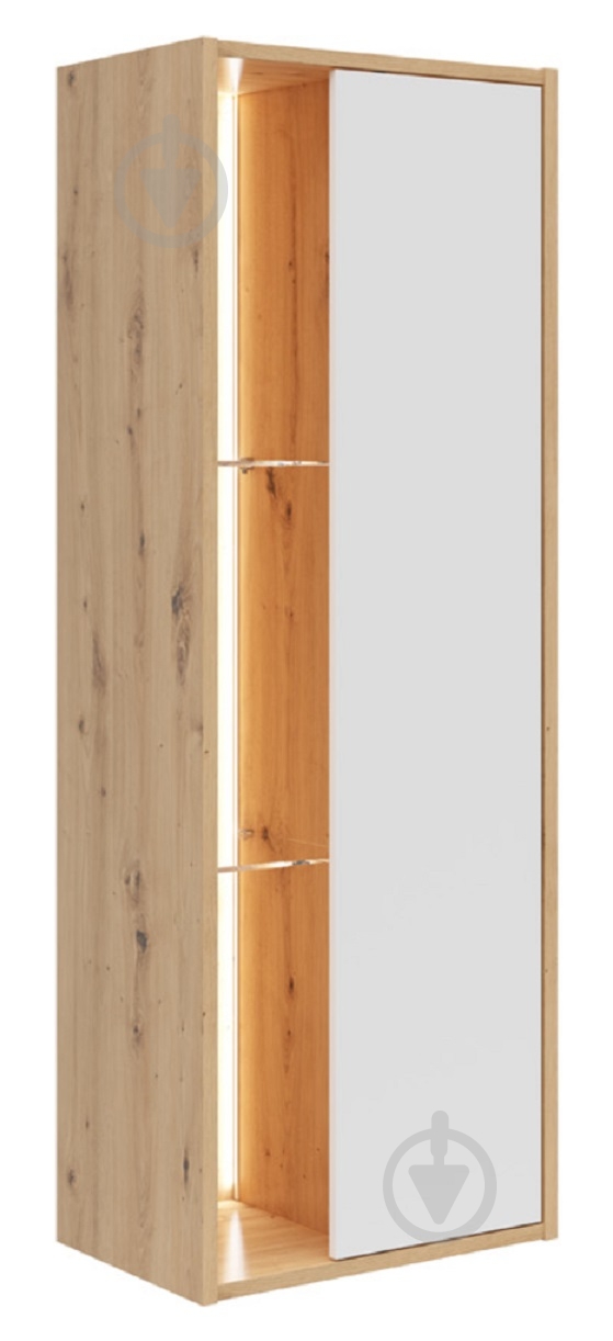 Стелаж BRW GAP 1д 1400х470х370 мм дуб артізан/білий (S572-SFW1D-DASN/BI-FMIX70-KPL01) - фото 4 Стелаж BRW GAP 1д 1400х470х370 мм дуб артізан/білий (S572-SFW1D-DASN/BI-FMIX70-KPL01) - фото 4