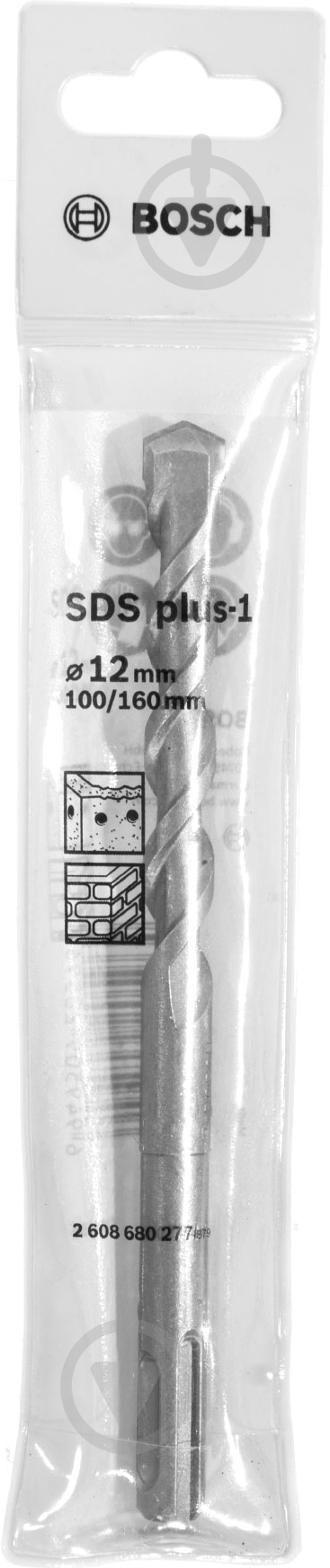 Бур Bosch 1 SDS-plus 12x100 мм 160 мм 2608680277 - фото 3