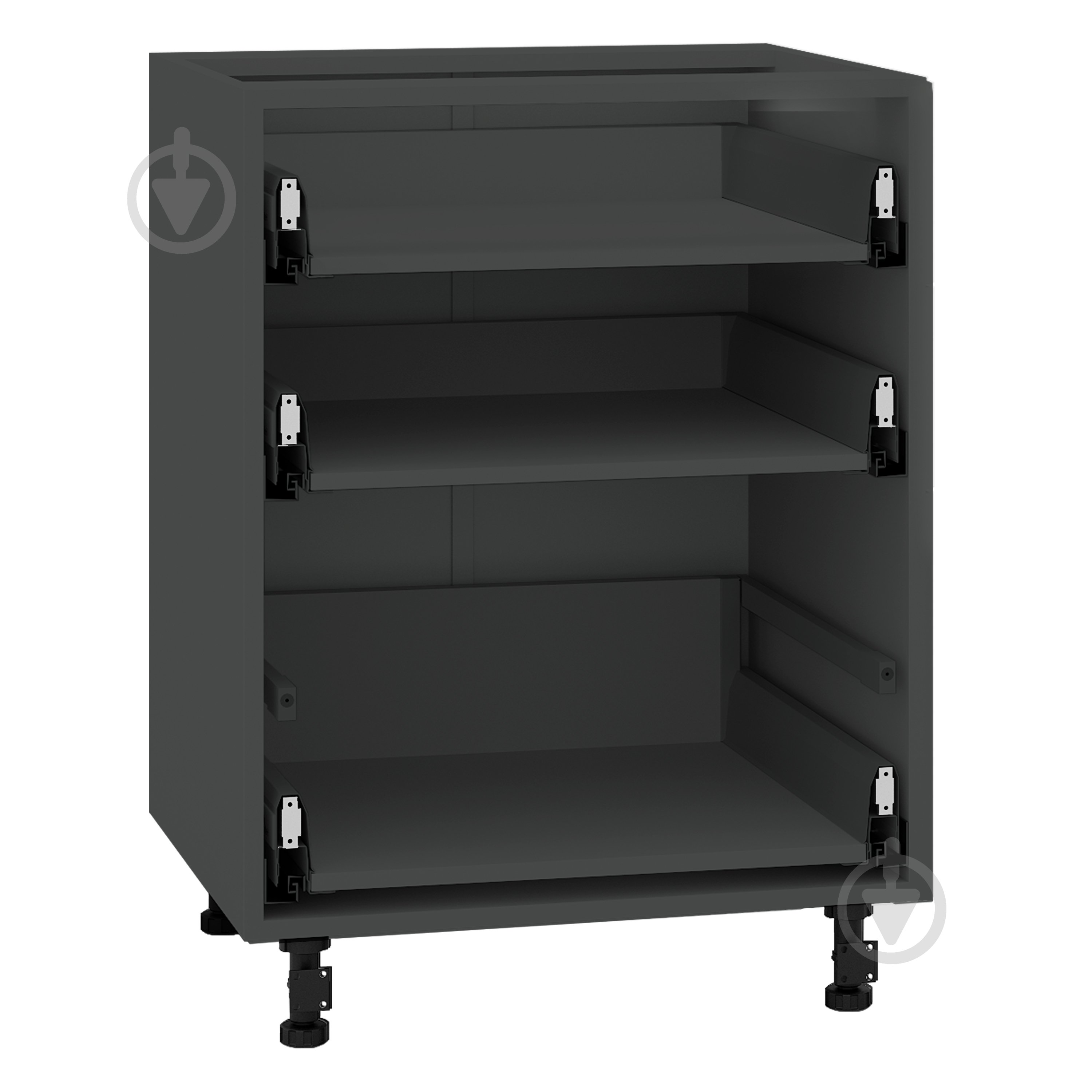 Тумба нижняя LuxeForm с 3 тандембоксами Hettich 600x820x507 мм графит - фото 1 Тумба нижняя LuxeForm с 3 тандембоксами Hettich 600x820x507 мм графит - фото 1
