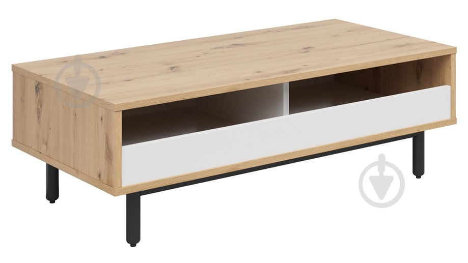 Стіл журнальний BRW GAP 1100x600x380 мм білий/ дуб артізан (S572-LAW-DASN/BI/RAL7021-FMIX70-KPL01) - фото 1 Стіл журнальний BRW GAP 1100x600x380 мм білий/ дуб артізан (S572-LAW-DASN/BI/RAL7021-FMIX70-KPL01) - фото 1