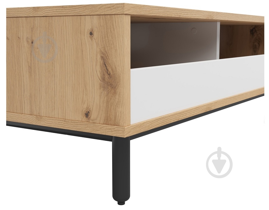 Стіл журнальний BRW GAP 1100x600x380 мм білий/ дуб артізан (S572-LAW-DASN/BI/RAL7021-FMIX70-KPL01) - фото 4 Стіл журнальний BRW GAP 1100x600x380 мм білий/ дуб артізан (S572-LAW-DASN/BI/RAL7021-FMIX70-KPL01) - фото 4