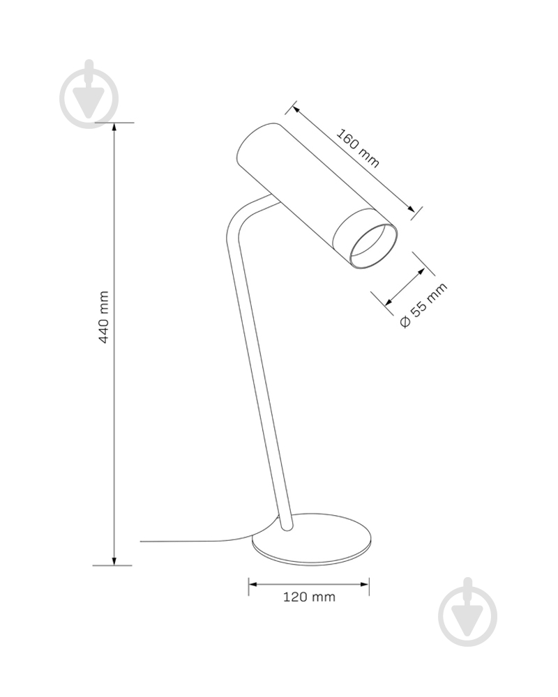 Настольная лампа Goldlux Fado 1x10 Вт GU10 черный 326034 - фото 4