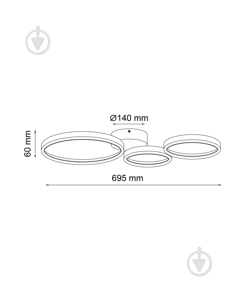 Світильник стельовий Goldlux Flamenco 33 Вт чорний 4000 К 331014 - фото 4 Світильник стельовий Goldlux Flamenco 33 Вт чорний 4000 К 331014 - фото 4