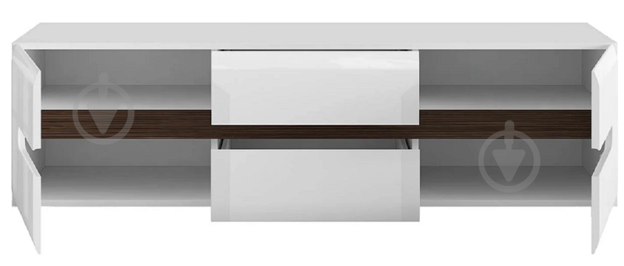 Тумба під ТВ BRW AZTECA TRIO 2д2ш 1500x430x470 мм білий глянець(S504-RTV2D2S/4/15-BI/BIP) - фото 4 Тумба під ТВ BRW AZTECA TRIO 2д2ш 1500x430x470 мм білий глянець(S504-RTV2D2S/4/15-BI/BIP) - фото 4