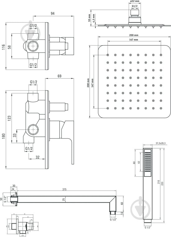 Душевая система Deante Anemon - фото 7 Душевая система Deante Anemon - фото 7
