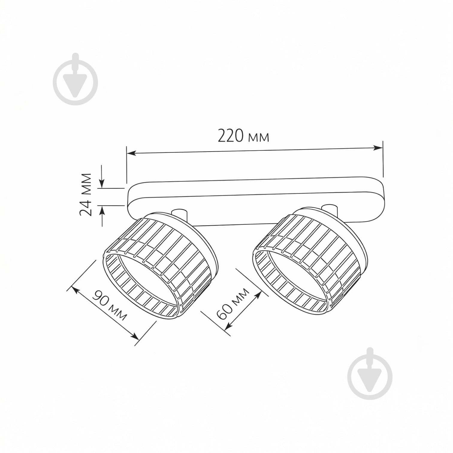 Спот LIGHT SET SP OSOKA 2x12 Вт GX53 черный - фото 4