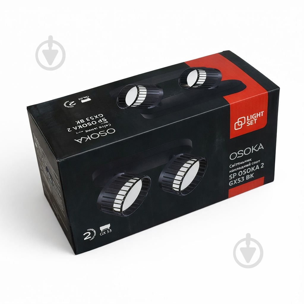 Спот LIGHT SET SP OSOKA 2x12 Вт GX53 черный - фото 5