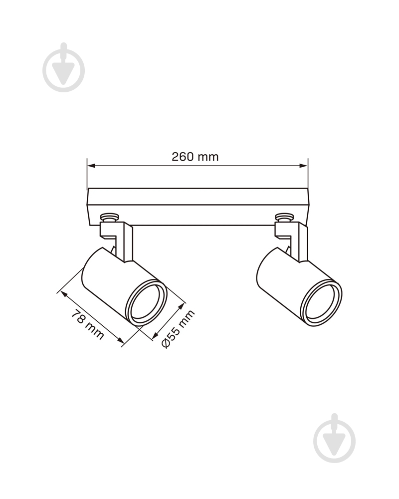 Спот Goldlux Lynx 2x10 Вт GU10 черный 328694 - фото 4
