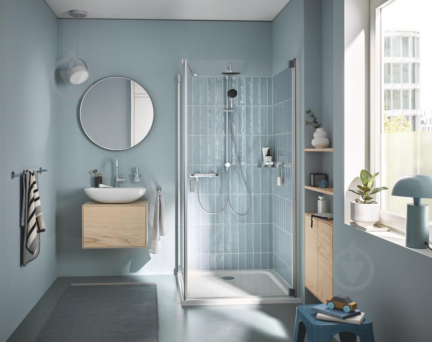 Душевой набор Grohe смеситель для ванны Quickfix Vitalio Start 200 (24335001) + душевая система Vitalio Start 200 (26991001) - фото 14