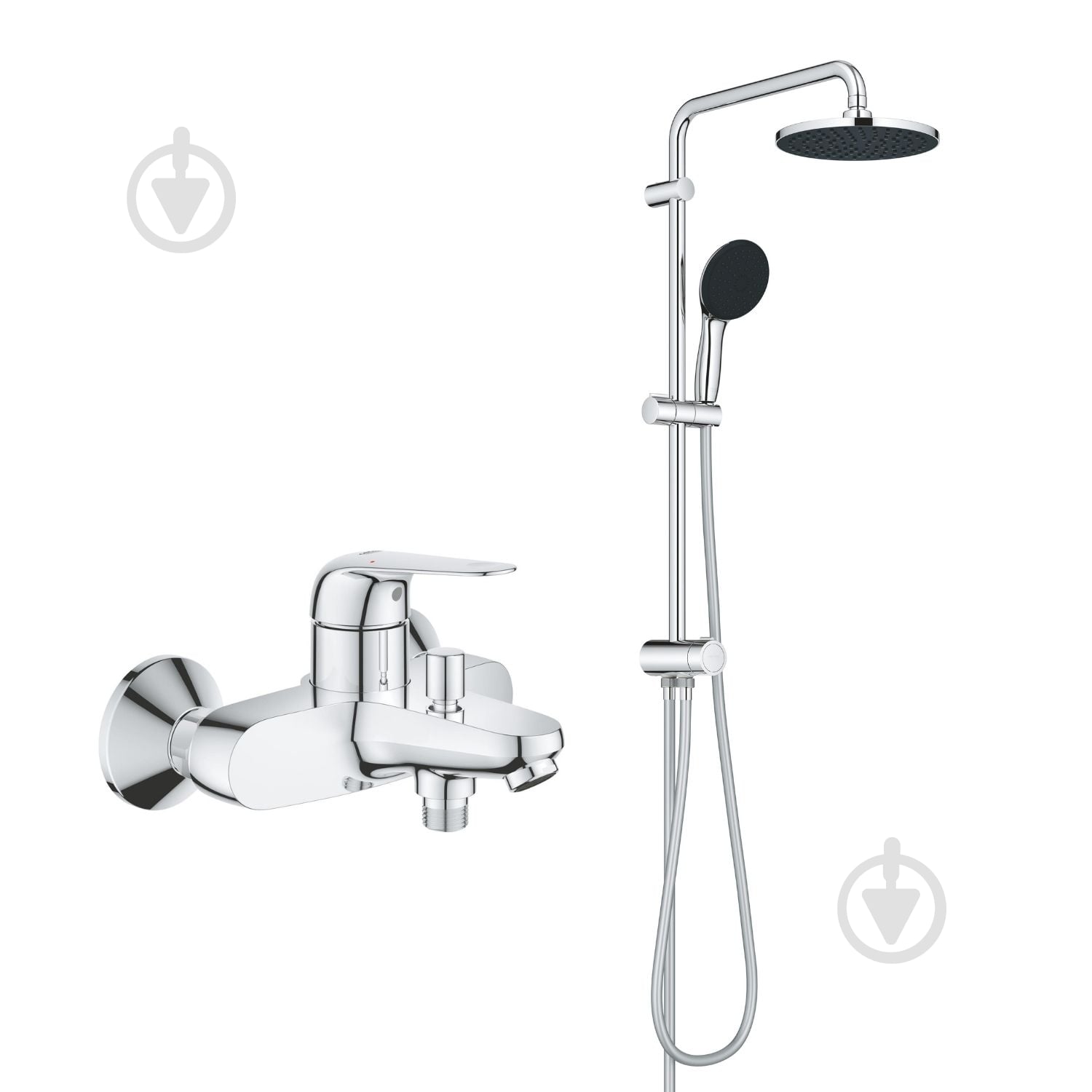 Душевой набор Grohe смеситель для ванны Quickfix Vitalio Start 200 (24335001) + душевая система Vitalio Start 200 (26991001) - фото 1
