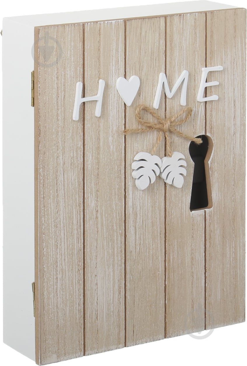 Ключница Home на 6 крючков под дерево - фото 1