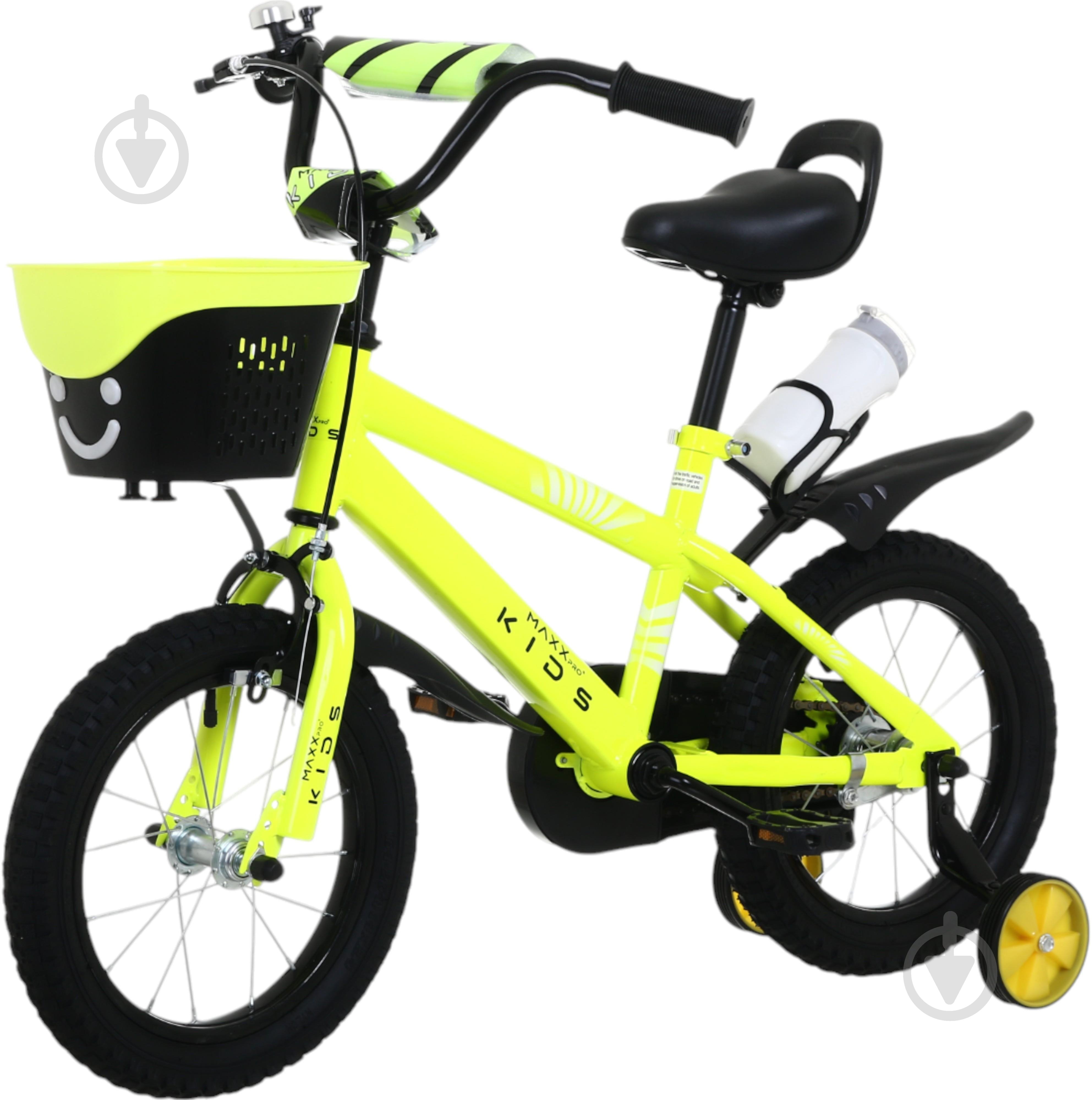 Велосипед дитячий MaxxPro kids 14" жовтий KB007 - фото 1