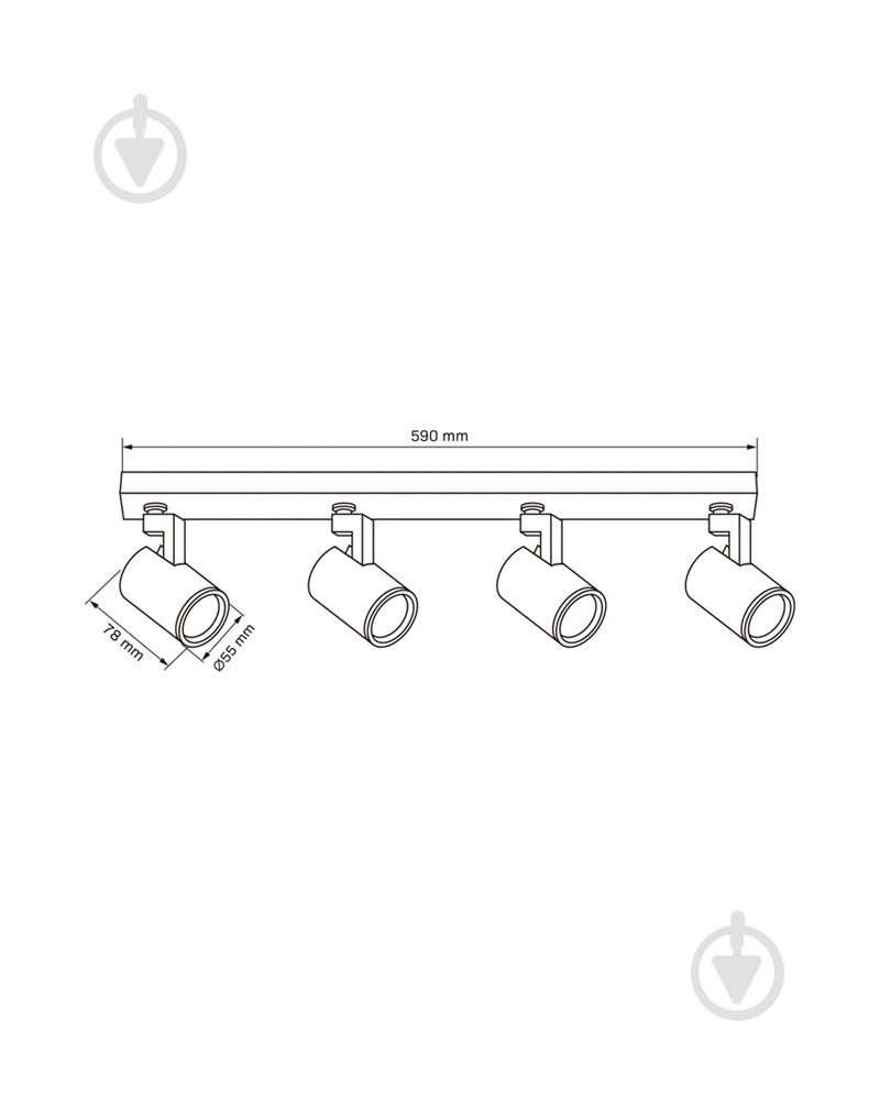 Спот Goldlux Lynx 4x10 Вт GU10 чорний 328717 - фото 4 Спот Goldlux Lynx 4x10 Вт GU10 чорний 328717 - фото 4