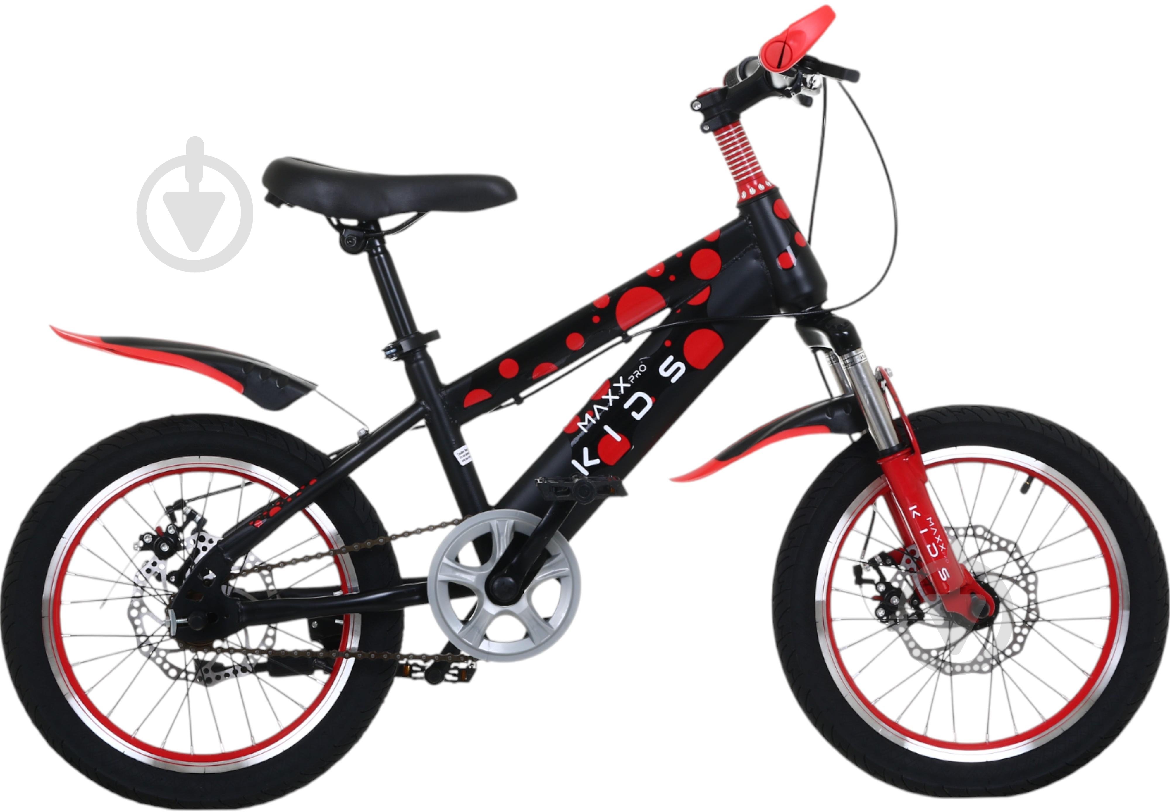 Велосипед дитячий MaxxPro kids 16" чорний із червоним KB019 - фото 3