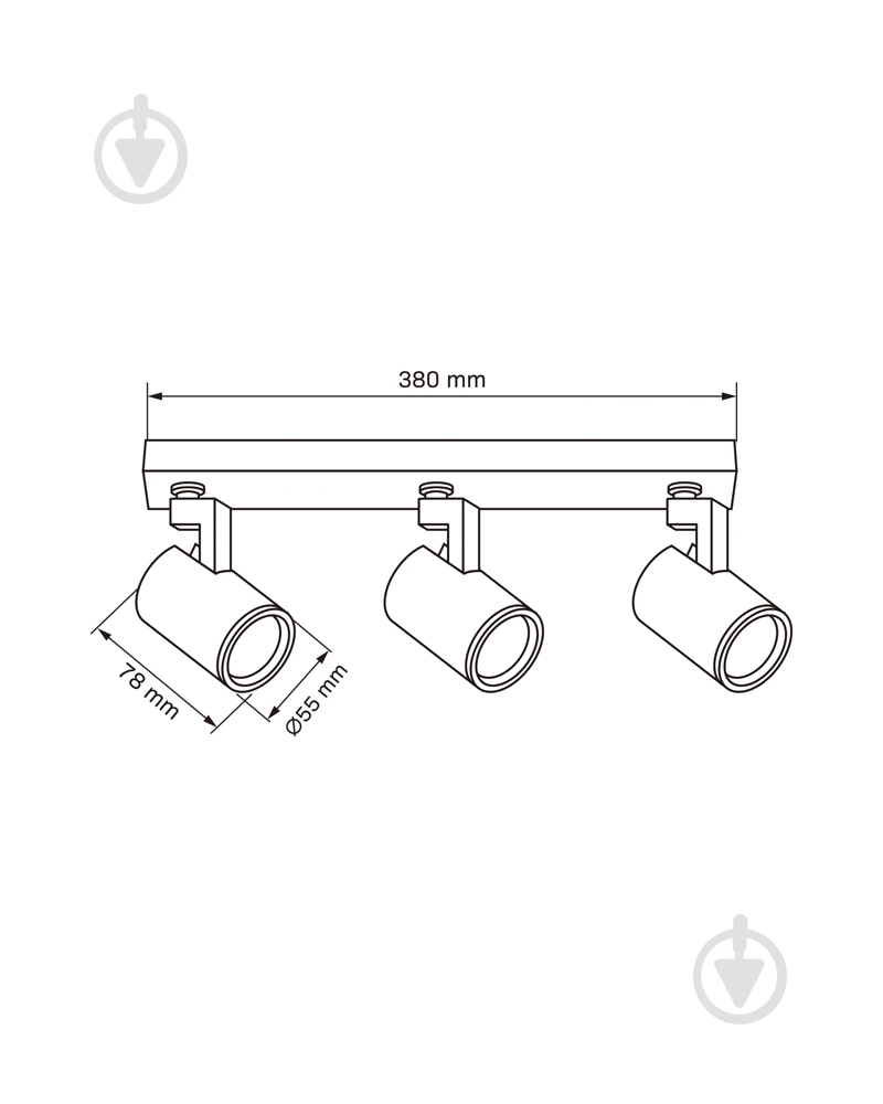Спот Goldlux Lynx 3x10 Вт GU10 білий 328748 - фото 4