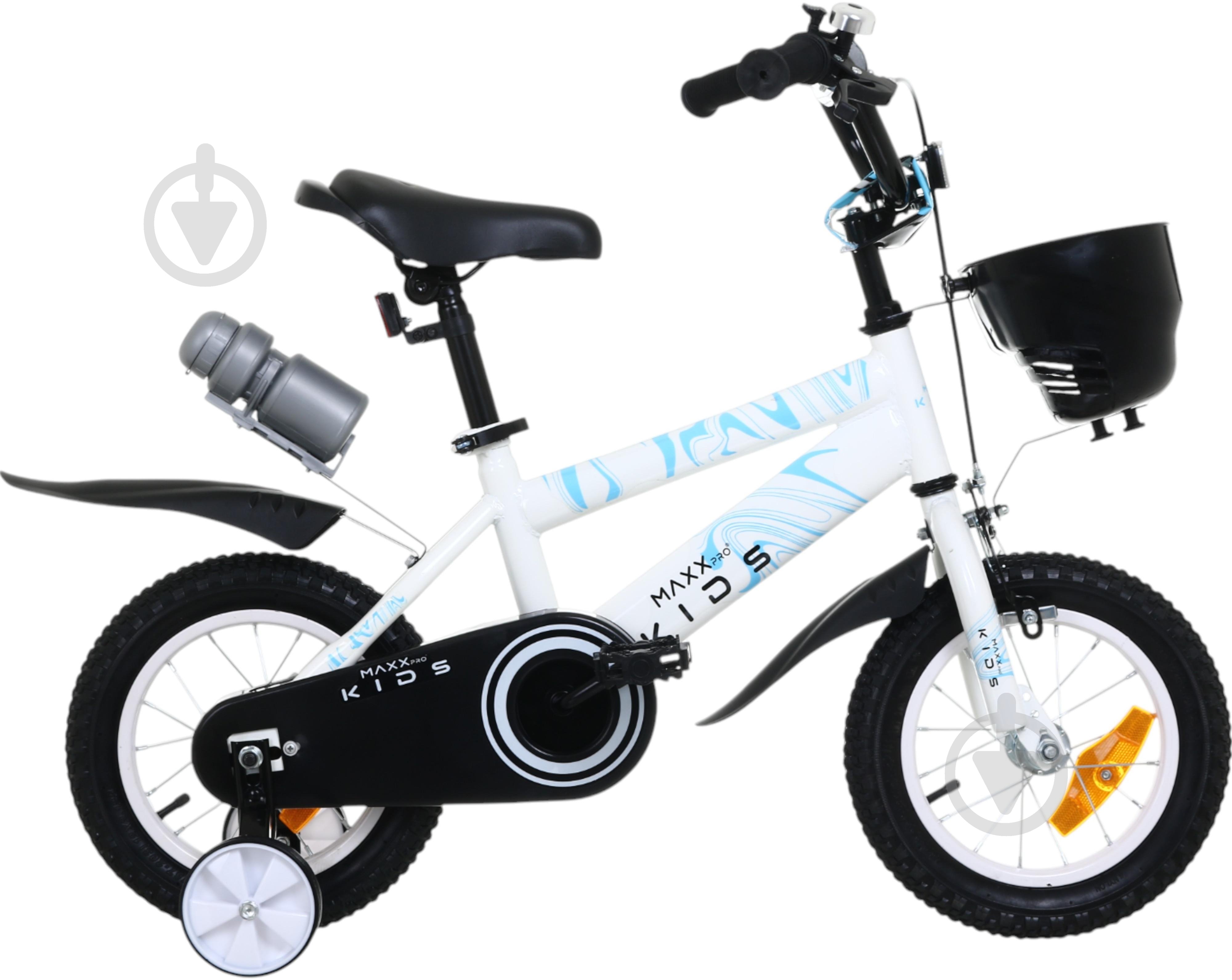 Велосипед дитячий MaxxPro kids 12" біло-чорний KB014 - фото 2