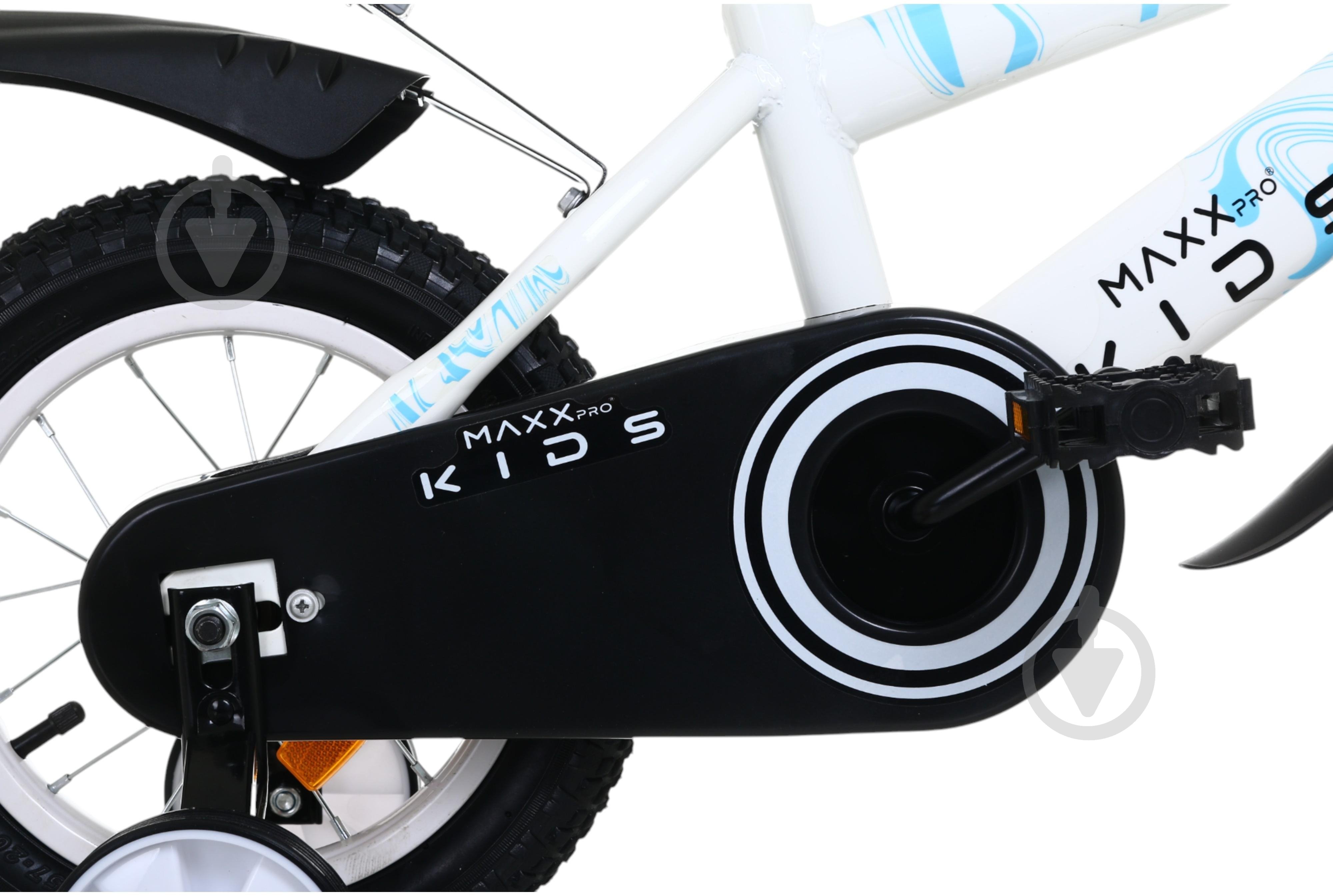 Велосипед дитячий MaxxPro kids 12" біло-чорний KB014 - фото 3
