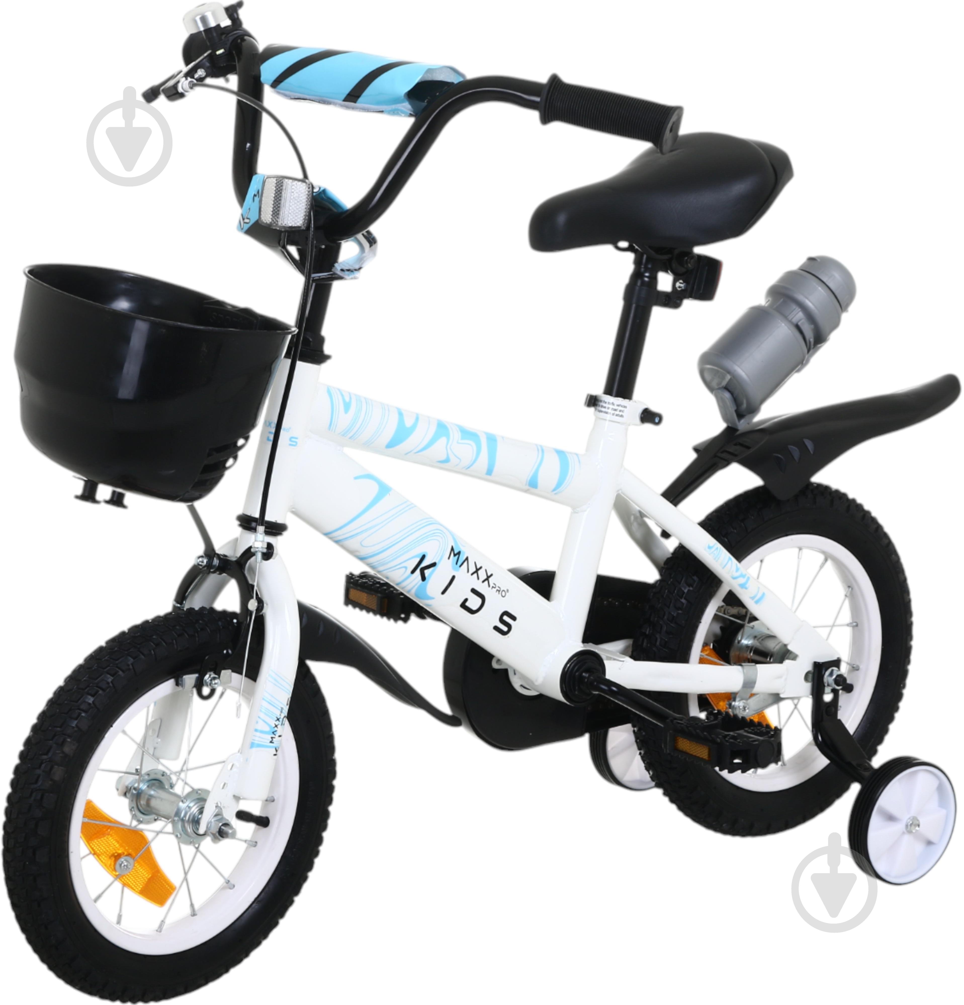 Велосипед дитячий MaxxPro kids 12" біло-чорний KB014 - фото 1