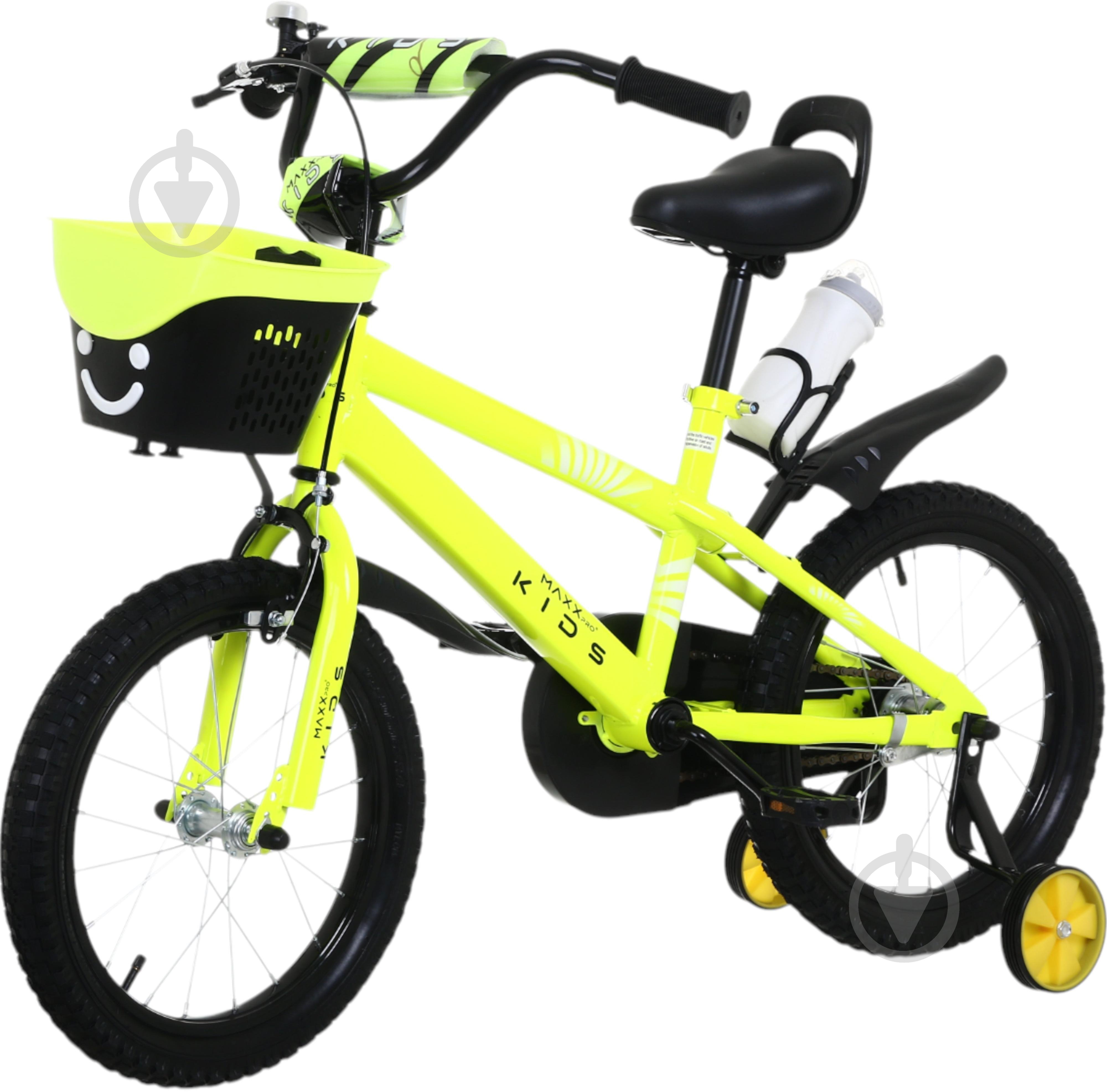 Велосипед дитячий MaxxPro kids 16" жовтий KB007 - фото 1