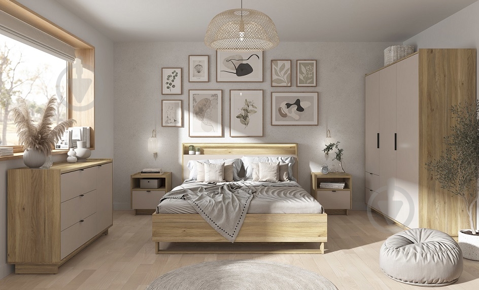 Тумба прикроватная BRW DALVA 1ш 565x495x420 мм дуб маувелла/кашемир (S640-KOM1S-DMU/UKA) - фото 4