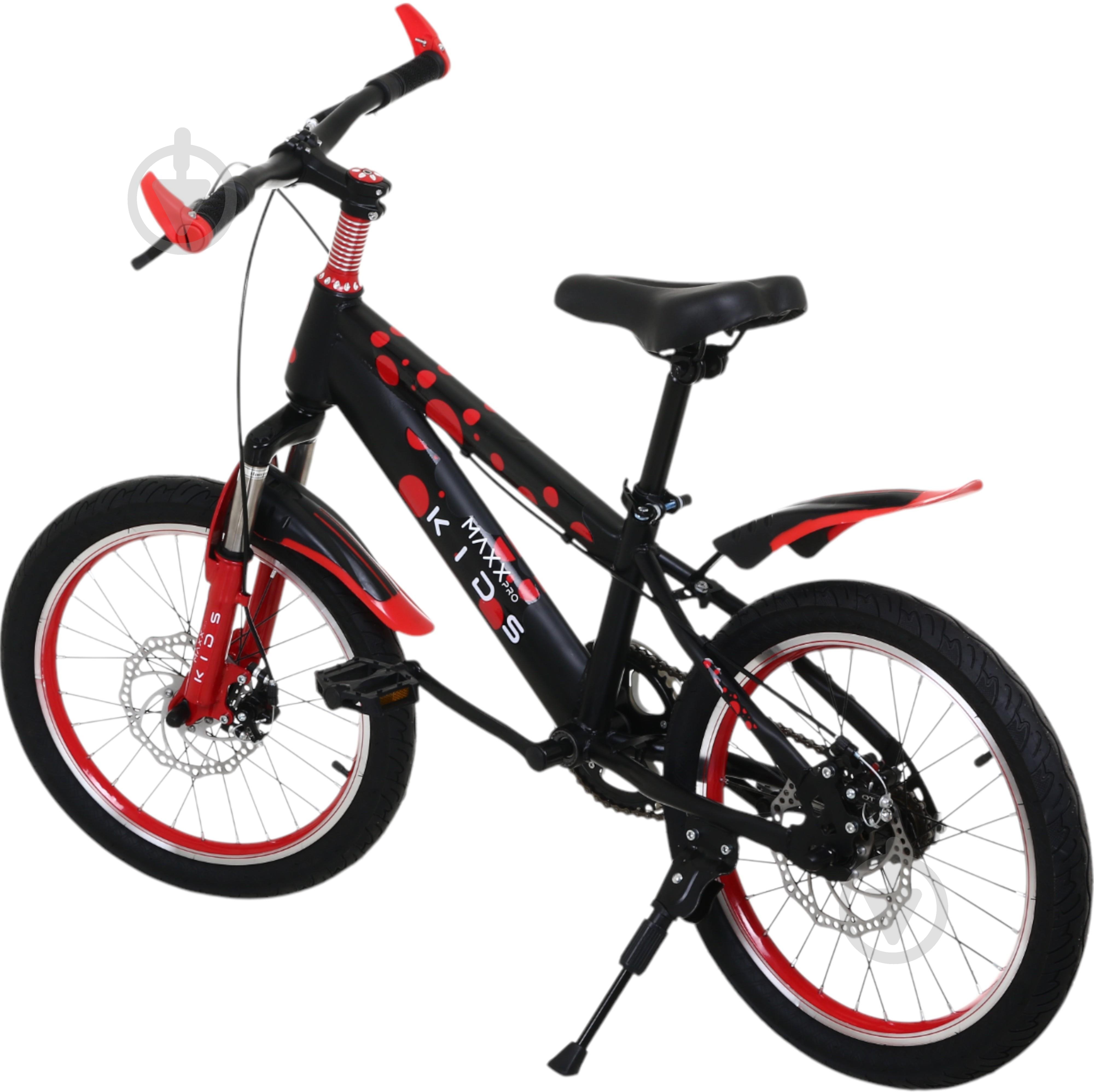Велосипед дитячий MaxxPro kids 18" чорний із червоним KB019 - фото 2