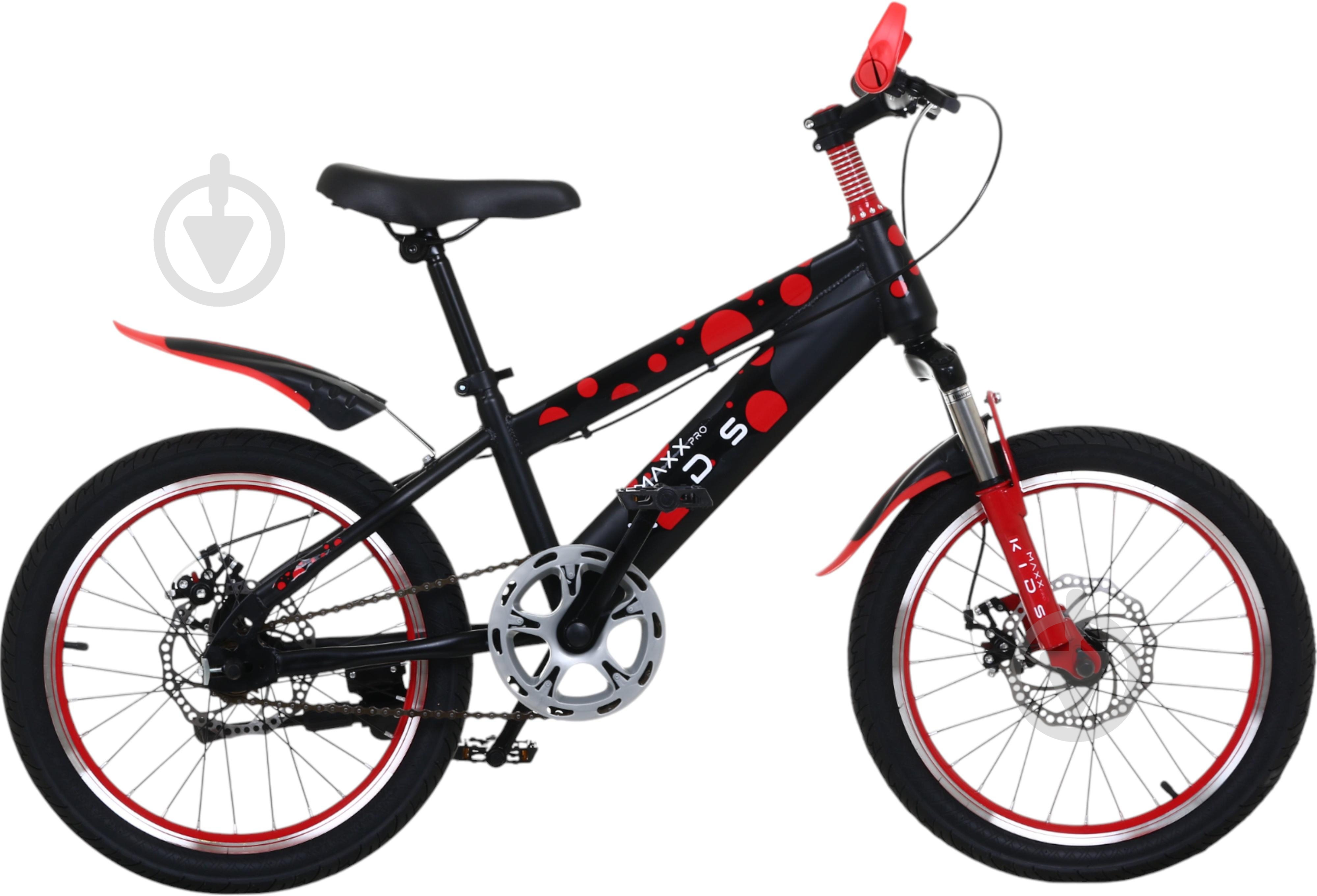 Велосипед дитячий MaxxPro kids 18" чорний із червоним KB019 - фото 7