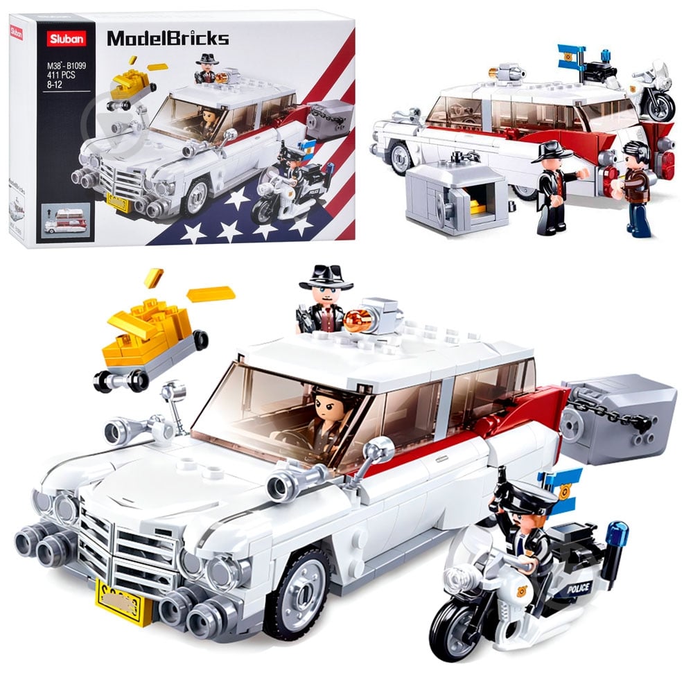 Игрушка-конструктор Sluban Model Bricks Машинка M38-B1099 - фото 1 Игрушка-конструктор Sluban Model Bricks Машинка M38-B1099 - фото 1