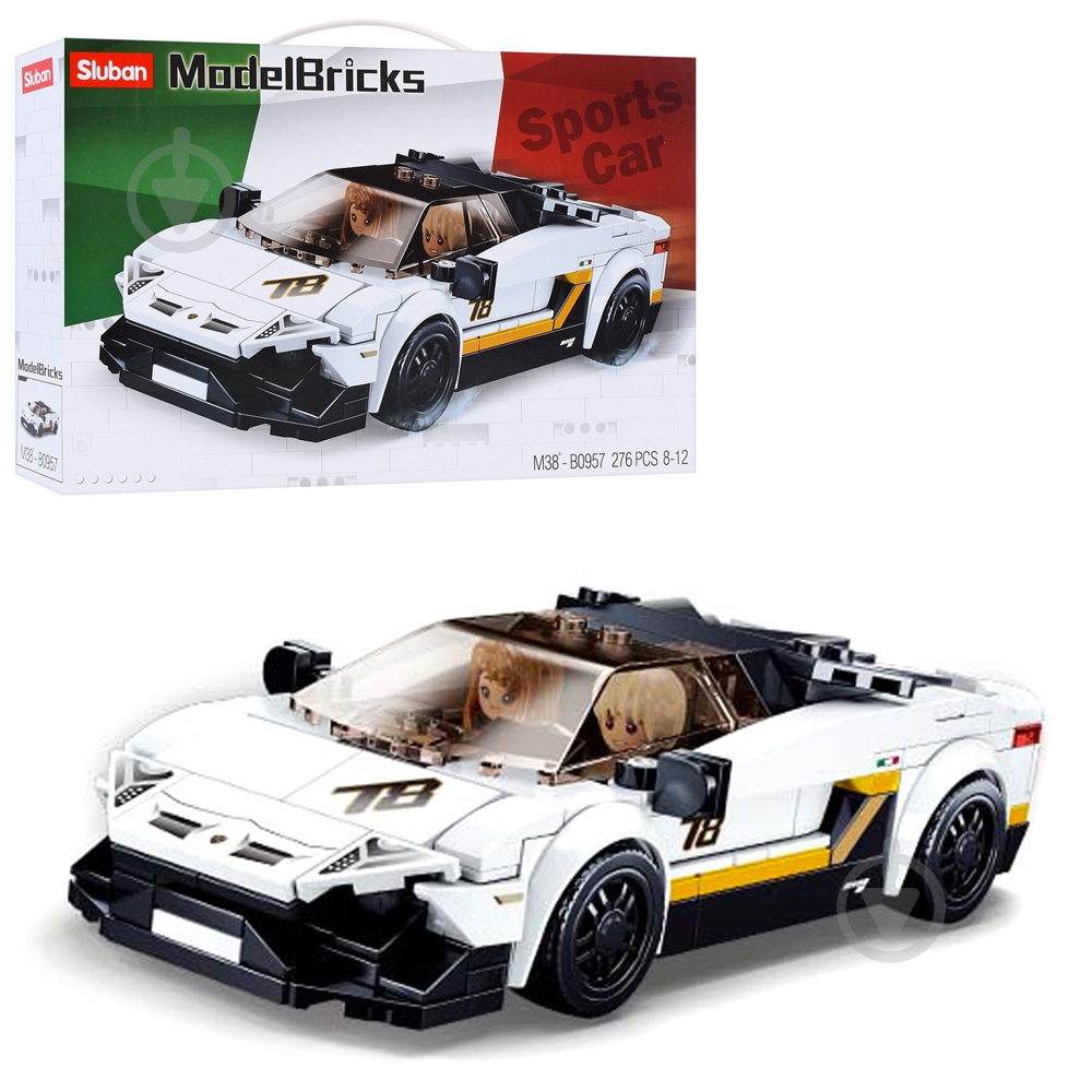 Игрушка-конструктор Sluban Model Bricks Гоночная машина M38-B0957 - фото 1 Игрушка-конструктор Sluban Model Bricks Гоночная машина M38-B0957 - фото 1