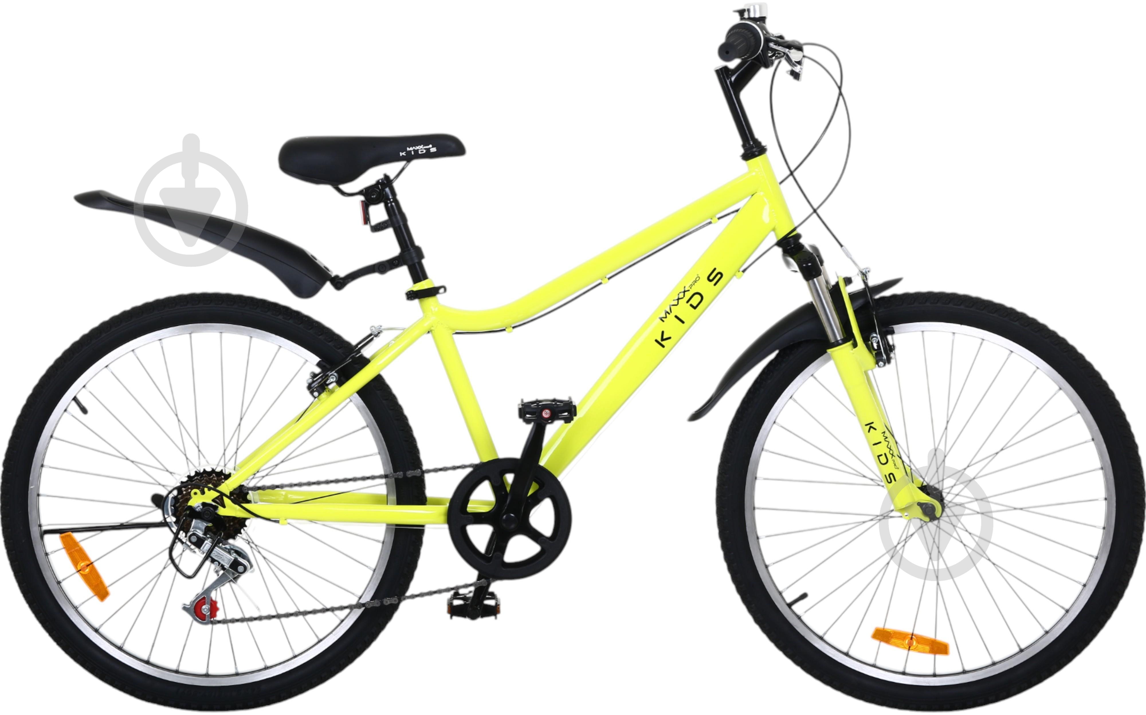 Велосипед дитячий MaxxPro kids 24" жовтий KB023 - фото 2