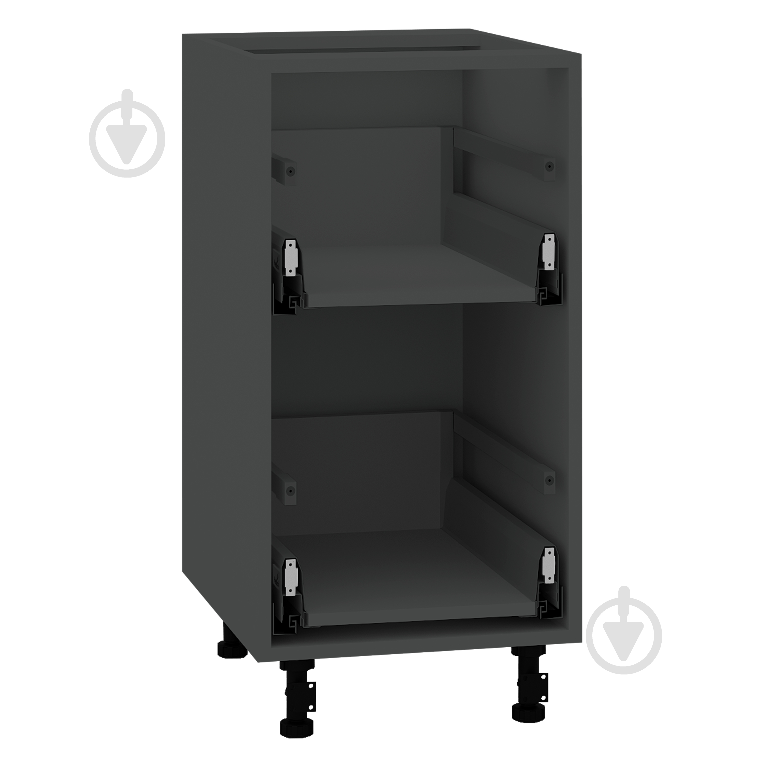 Тумба нижняя LuxeForm с 2 тандембоксами Hettich 400x820x507 мм графит - фото 1 Тумба нижняя LuxeForm с 2 тандембоксами Hettich 400x820x507 мм графит - фото 1