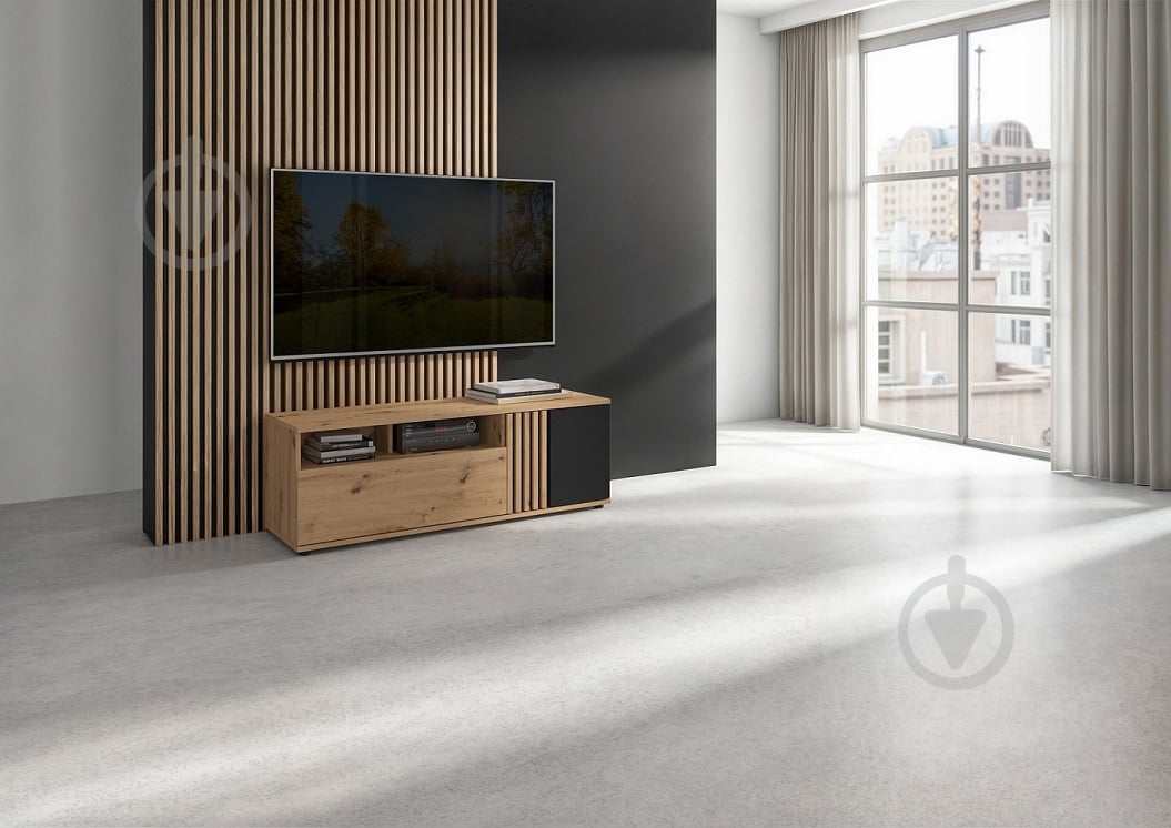 Тумба під ТВ BRW VABRES 1д1ш 1355x465x400 мм дуб артізан/чорний(S620-RTV1D1S-DASN/DASN/CA) - фото 5 Тумба під ТВ BRW VABRES 1д1ш 1355x465x400 мм дуб артізан/чорний(S620-RTV1D1S-DASN/DASN/CA) - фото 5