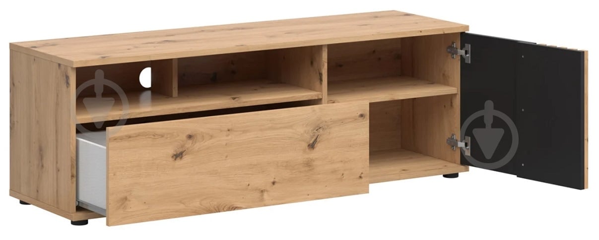 Тумба під ТВ BRW VABRES 1д1ш 1355x465x400 мм дуб артізан/чорний(S620-RTV1D1S-DASN/DASN/CA) - фото 3 Тумба під ТВ BRW VABRES 1д1ш 1355x465x400 мм дуб артізан/чорний(S620-RTV1D1S-DASN/DASN/CA) - фото 3
