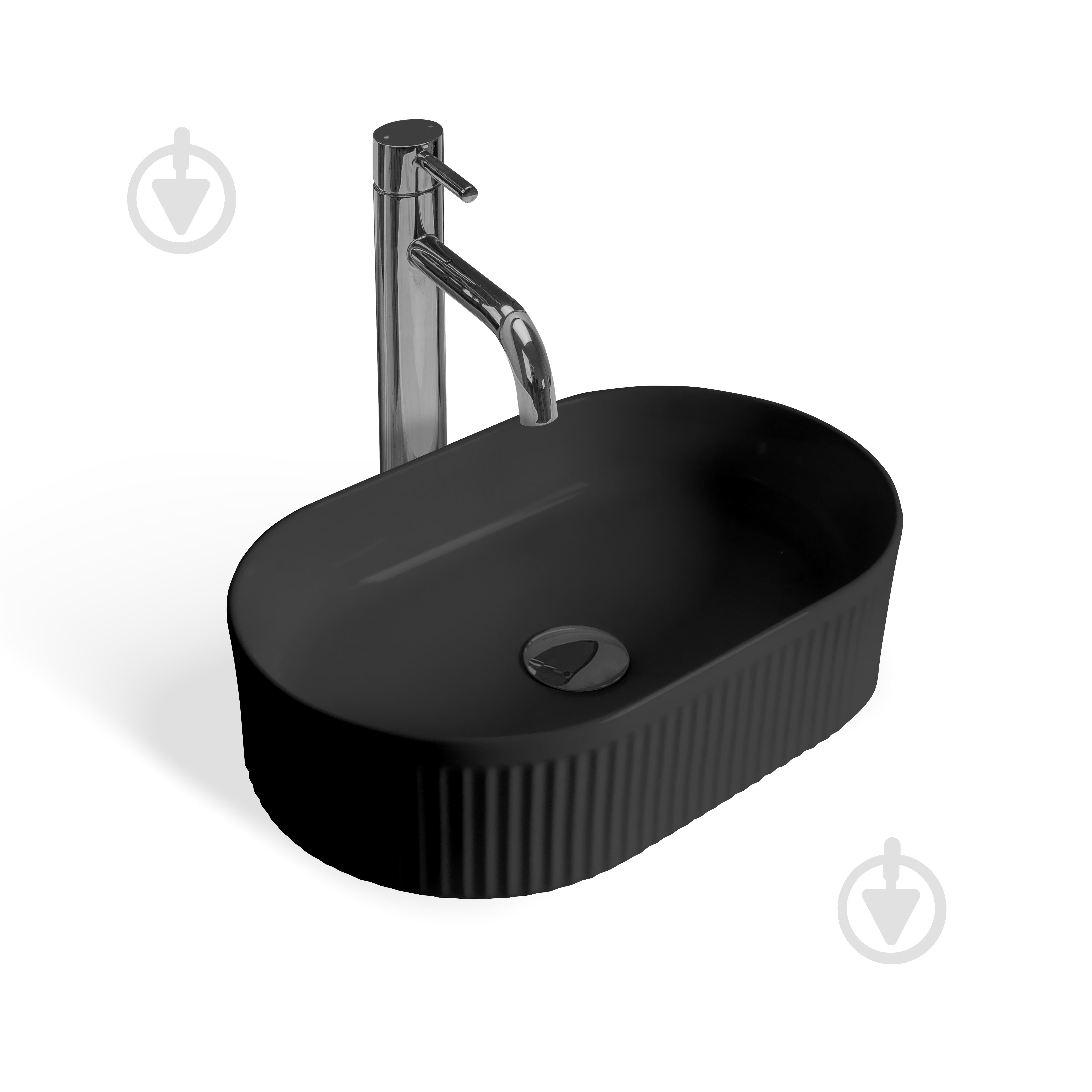 Умывальник Sant Valentines Velvet Grace черный матовый 49х31 см - фото 1 Умывальник Sant Valentines Velvet Grace черный матовый 49х31 см - фото 1