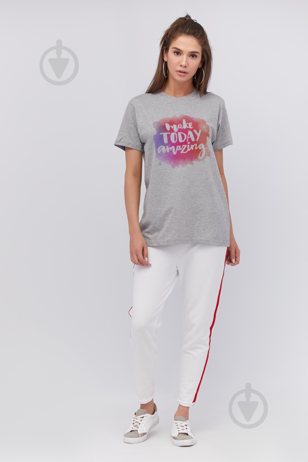 Футболка YAPPI Oversize WG3078 р.M серый - фото 2