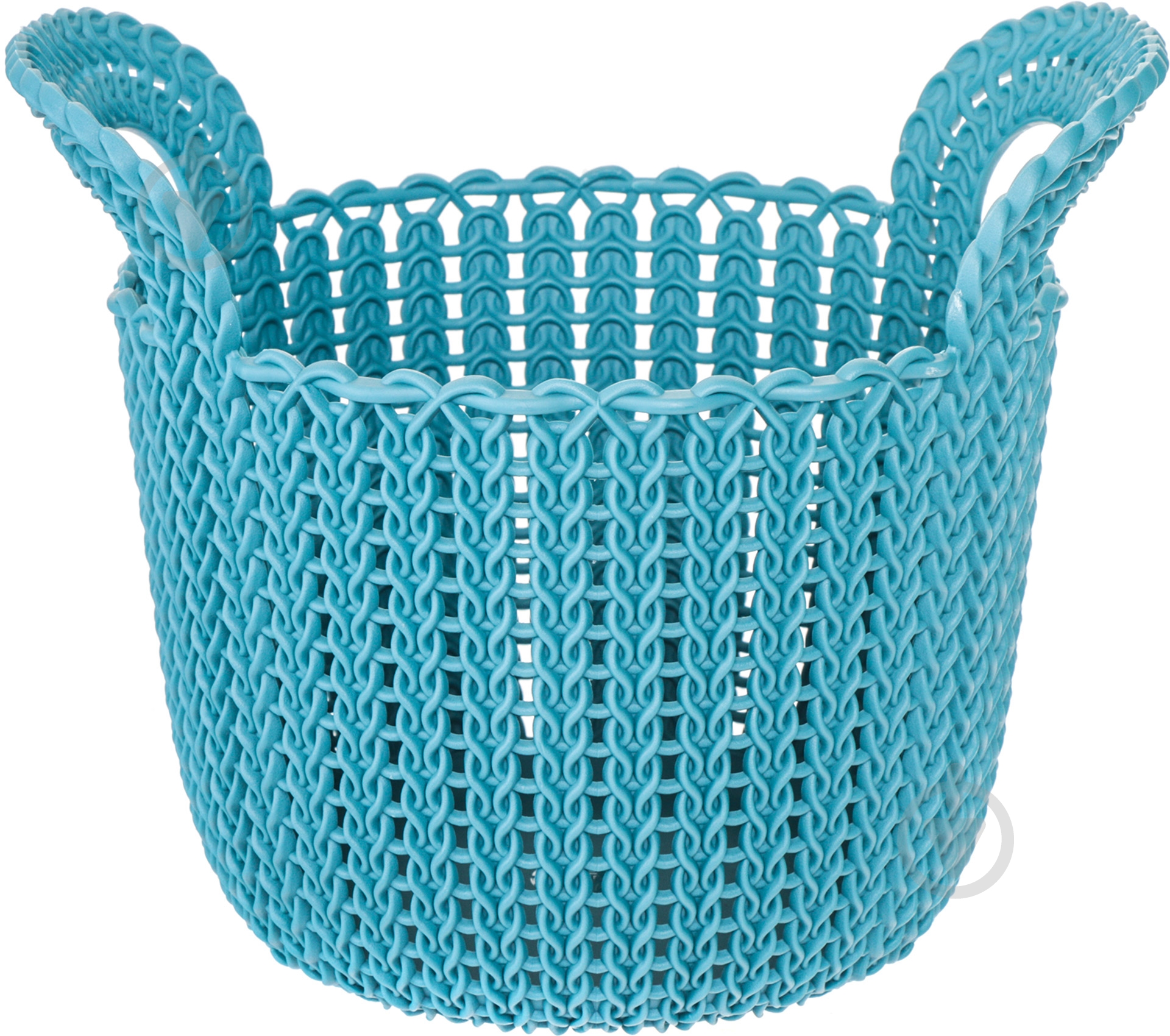 Корзина для хранения пластиковая Curver 230795 Knit XS круглый синий 230x190x190 мм - фото 2