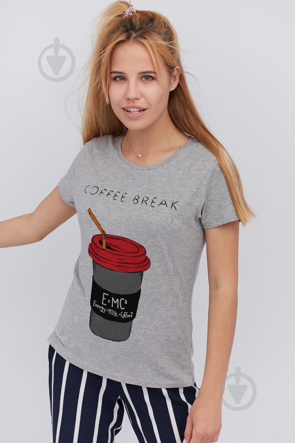 Футболка YAPPI Basic WG1065 р.L серый - фото 1 Футболка YAPPI Basic WG1065 р.L серый - фото 1