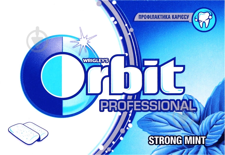 Жевательная резинка Orbit Professional strong mint - фото 1