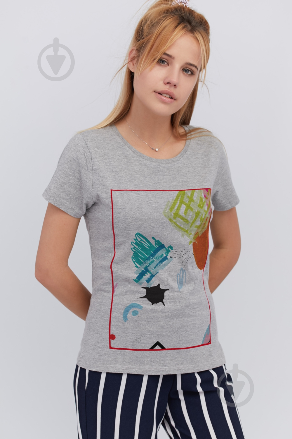 Футболка YAPPI Basic WG1061 р.L серый - фото 1