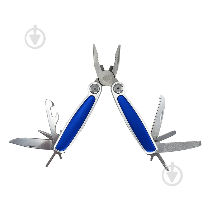 Мультитул Bergamo 11 функций Solid 100 мм в чехле синий - фото 1