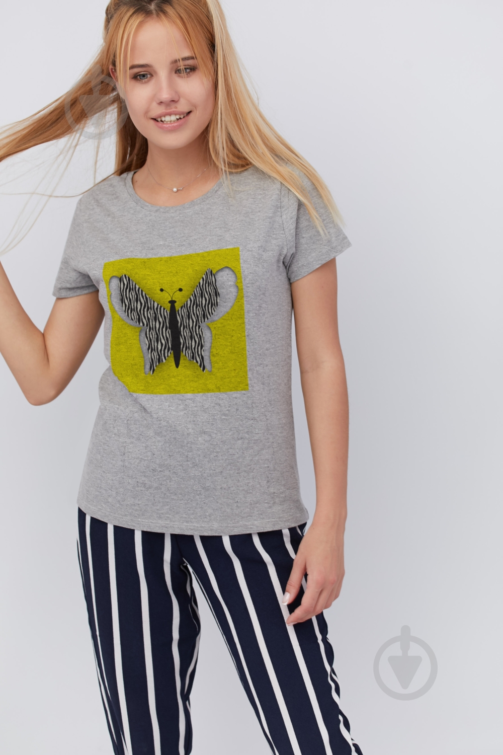 Футболка YAPPI Basic WG1088 р.XL серый - фото 1