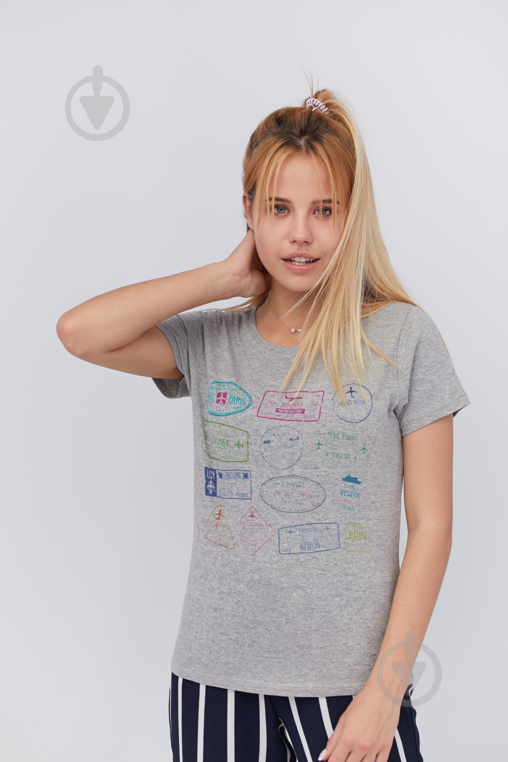 Футболка YAPPI Basic WG1048 р.L сірий - фото 1