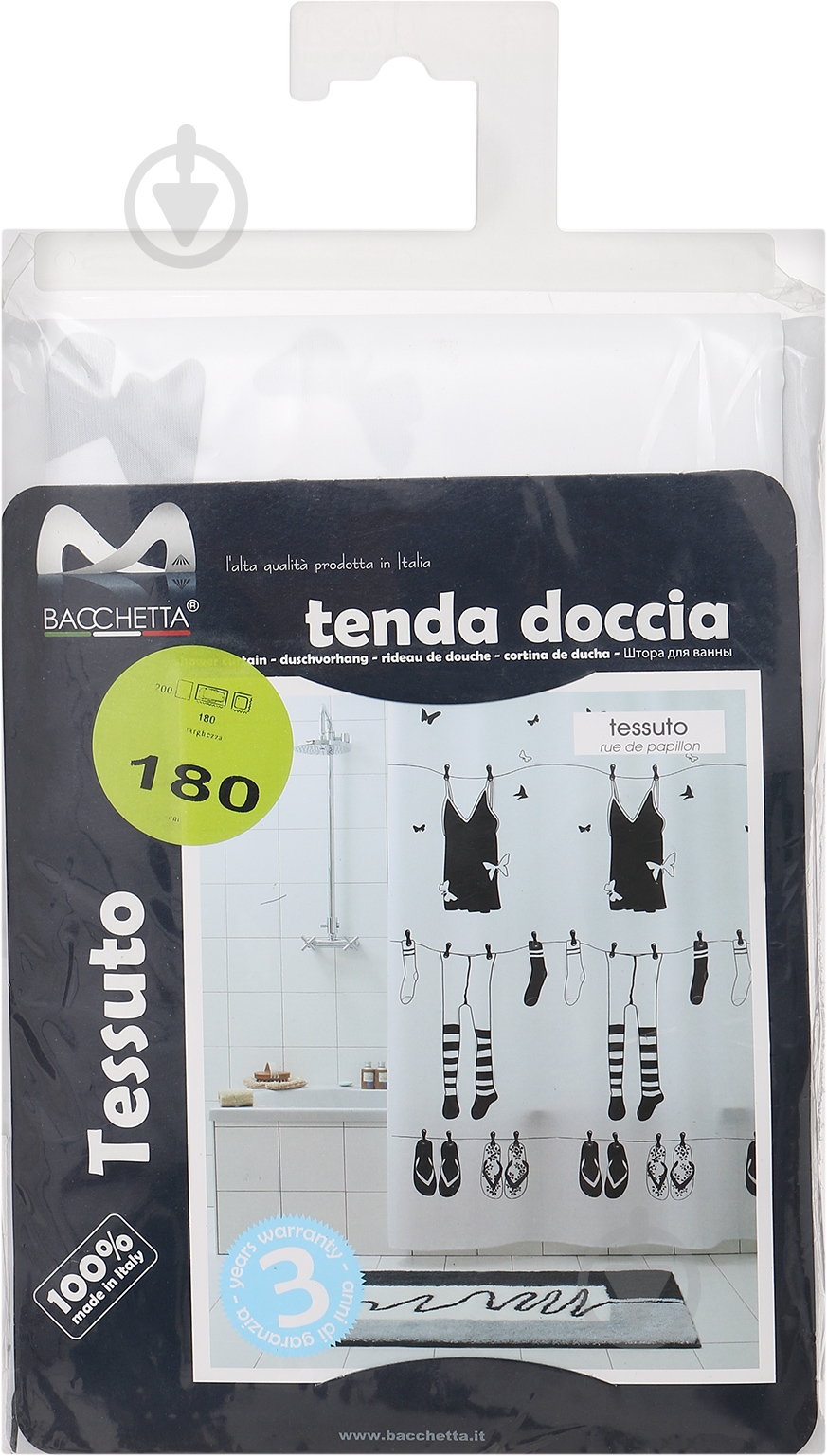 Штора для душа Bacchetta Rue des Papillon - фото 3 Штора для душа Bacchetta Rue des Papillon - фото 3