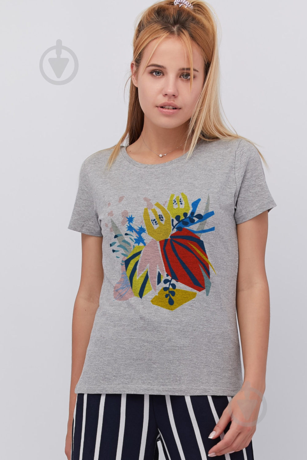 Футболка YAPPI Basic WG1090 р.L серый - фото 1