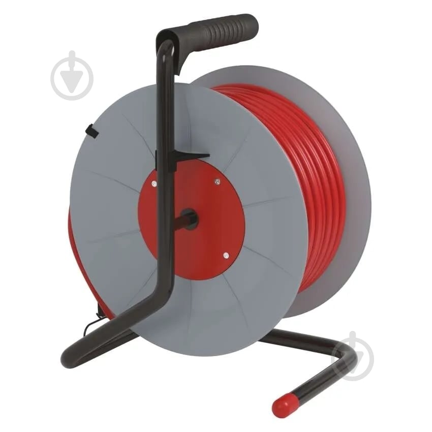 Удлинитель на катушке Emos 1,5 мм2 ПВХ с заземлением 4 гн. серый 50 м P09250 - фото 8