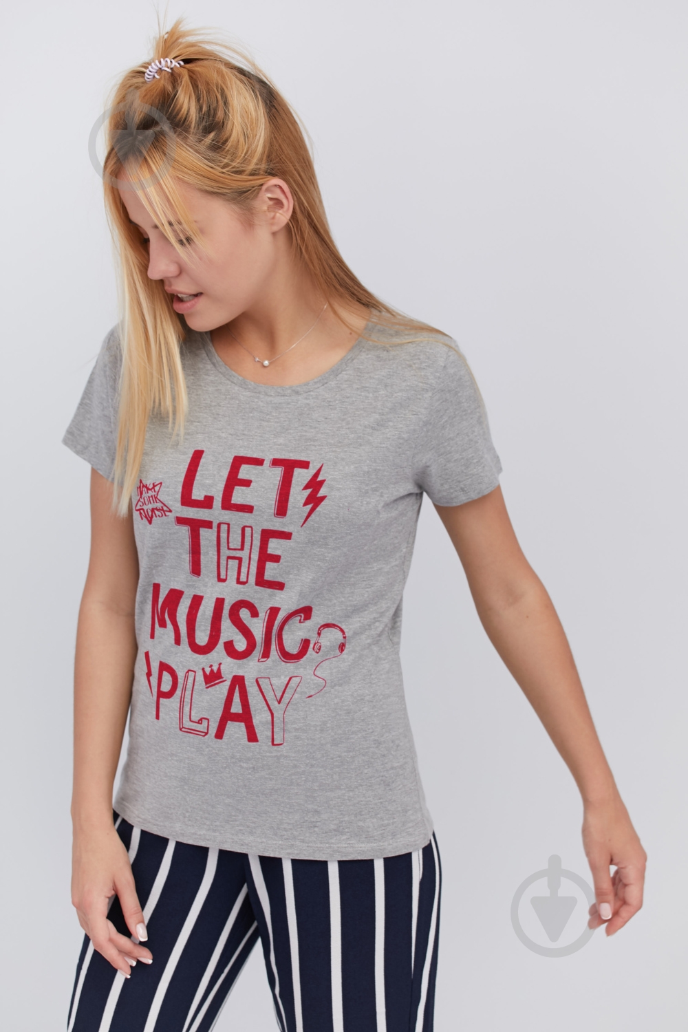 Футболка YAPPI Basic WG1063 р.S серый - фото 1