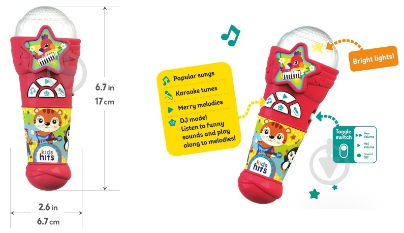 Микрофон Kids Hits KH16/004 - фото 2