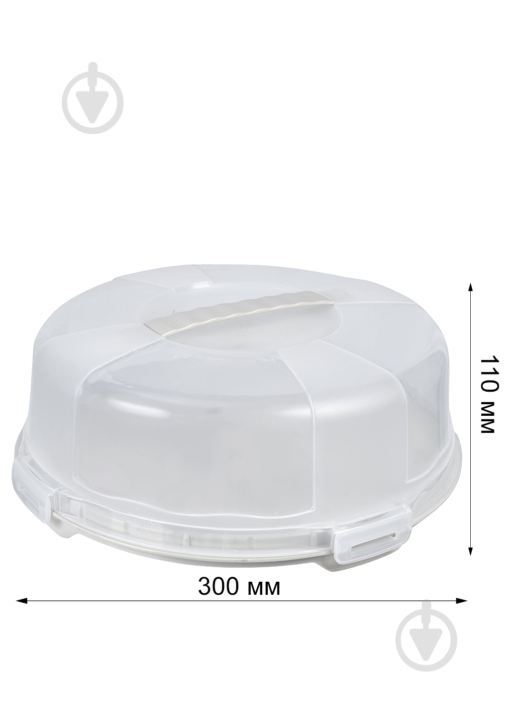 Тортовница Starplast 30х11 см какао - фото 2