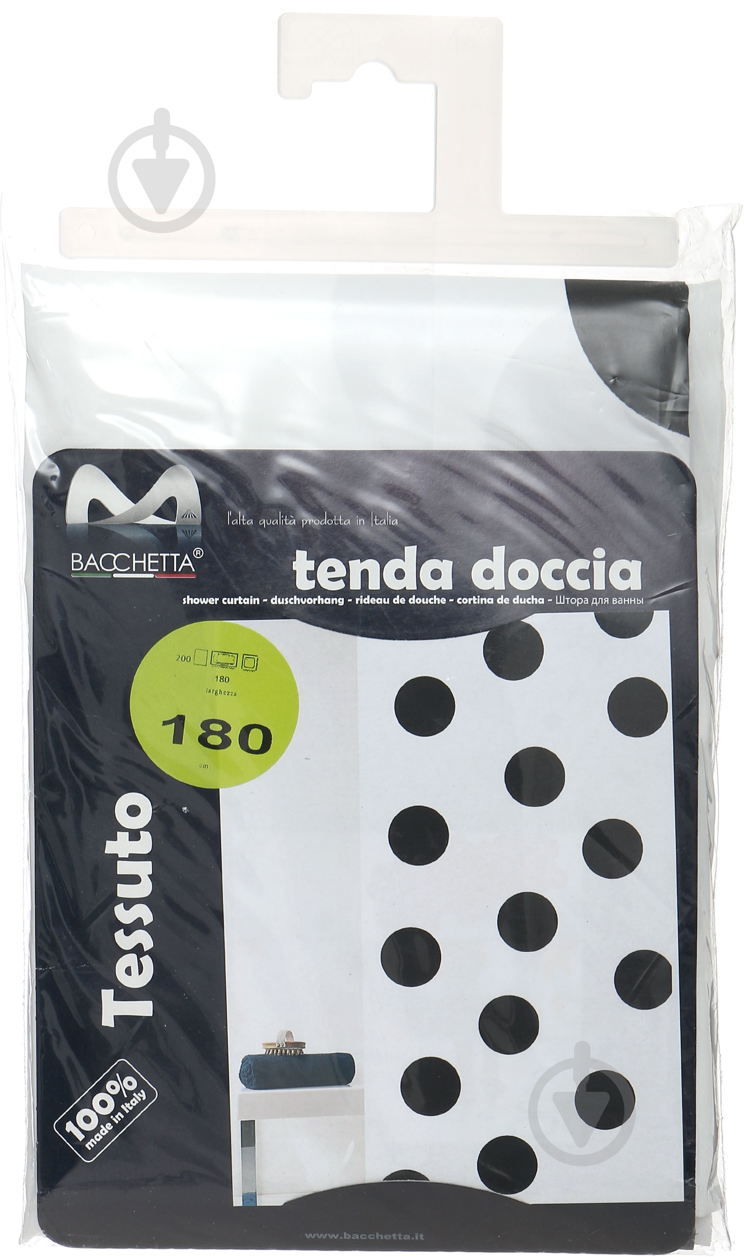 Штора для душа Bacchetta Polka nero 10 - фото 3