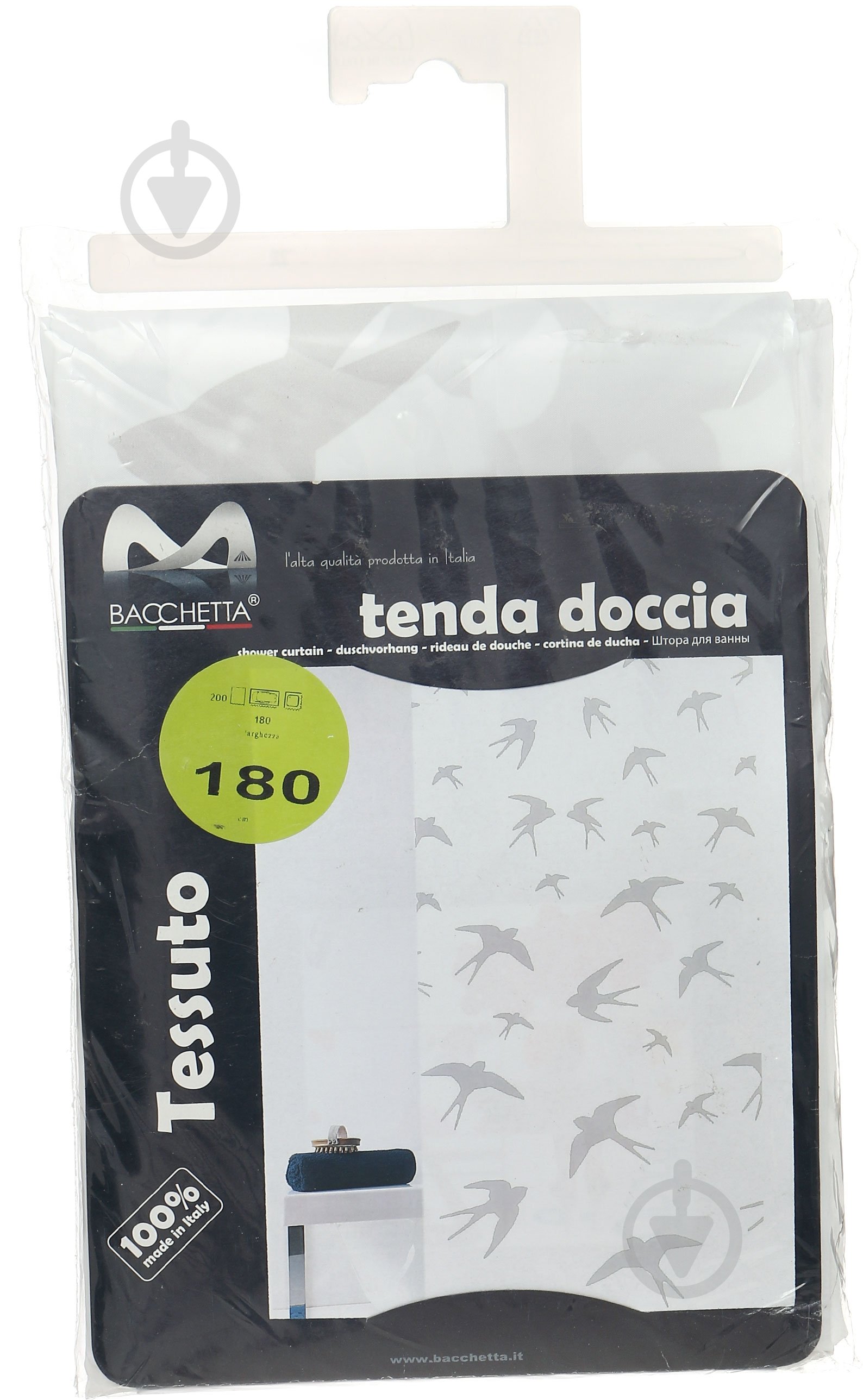 Штора для душа Bacchetta Swallow grigio 07 - фото 3 Штора для душа Bacchetta Swallow grigio 07 - фото 3